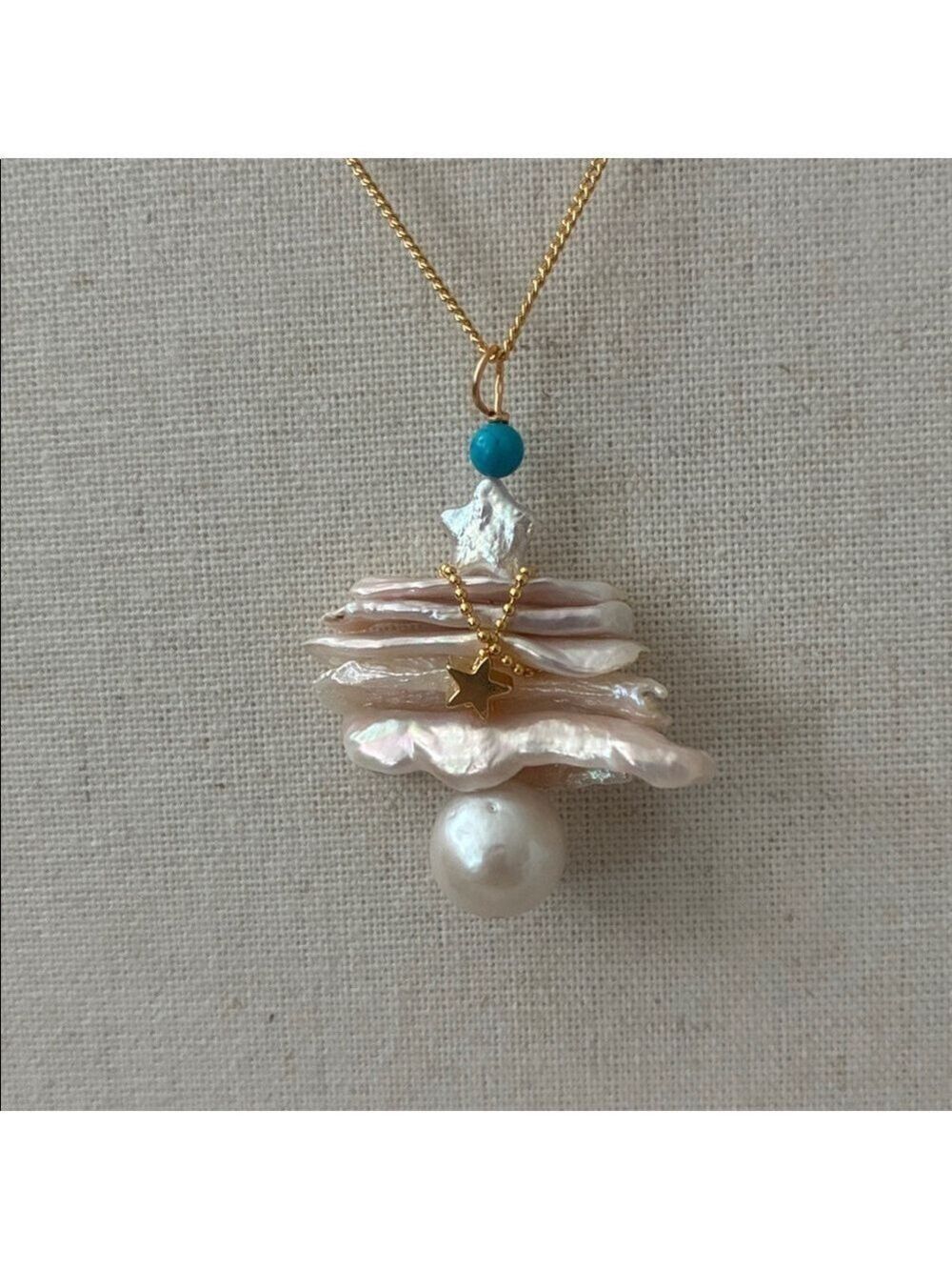 Elegant Baroque Pearl Necklace & Brooch - Christmas tree necklace|Christmas Gift